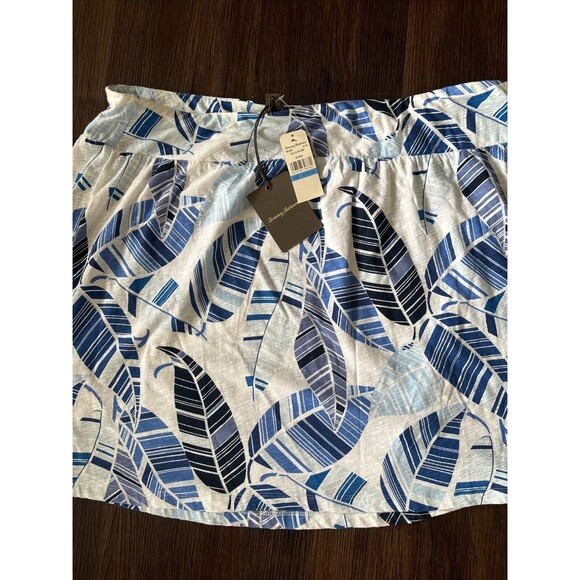 Tommy Bahama LaLa Leaf Skirt SoHo Boho Floral Tropical Retro Y2K NWT Cotton 16 - Picture 1 of 5